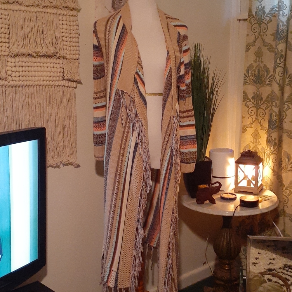 Almost Famous boho Long Sweater boho Hippie